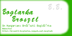 boglarka brosztl business card